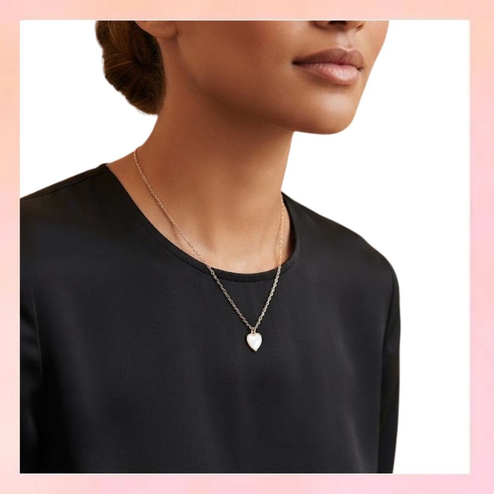 Kate Spade New York Mother of Pearl Heart Pendant Necklace